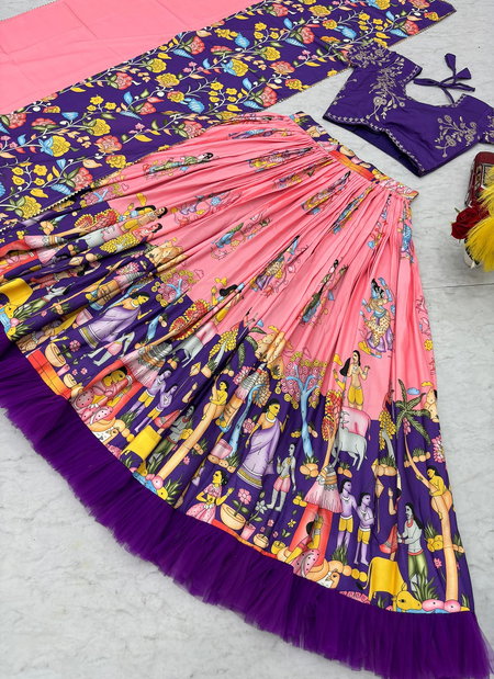 PC 537 Cotton With Kalamkari Print Lehenga With Choli Dupatta Wholesale Clothing Suppliers In India